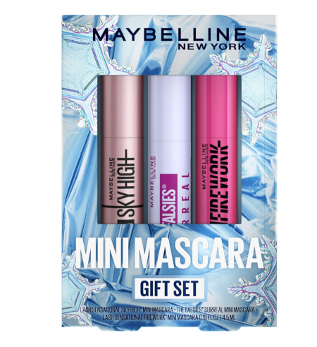  Maybelline Mascara Makeup Gift Set, Includes 3 Mini Mascara